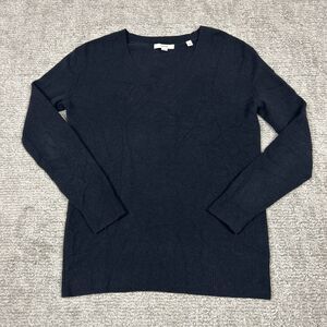 Vince Weekend Sweater Womens XXS Cashmere Black V Neck Pullover Luxury Oversized